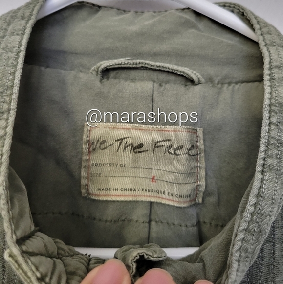 Free People Florence Bomber in Olive Smoke - Picture 5 of 6